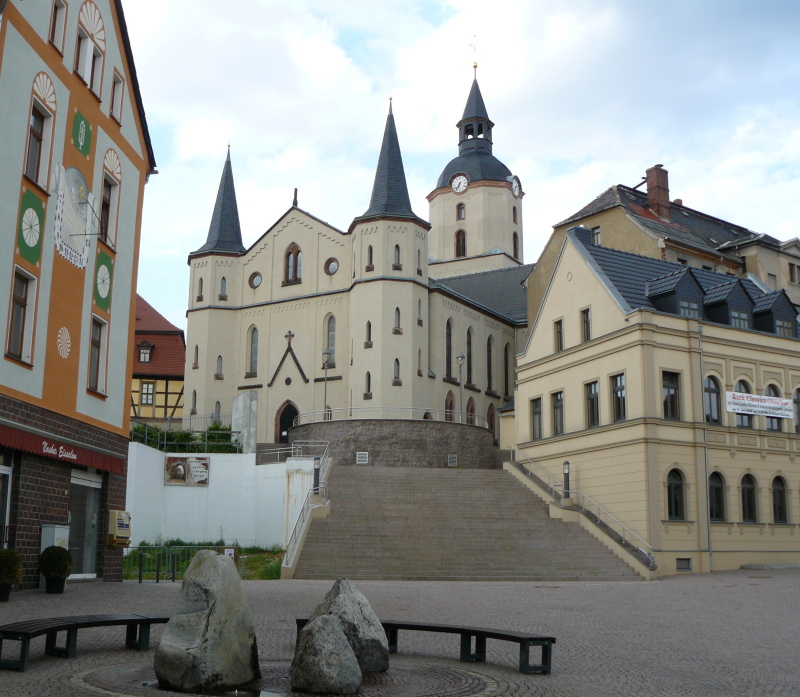 Meerane - Blick vom Teichplatz