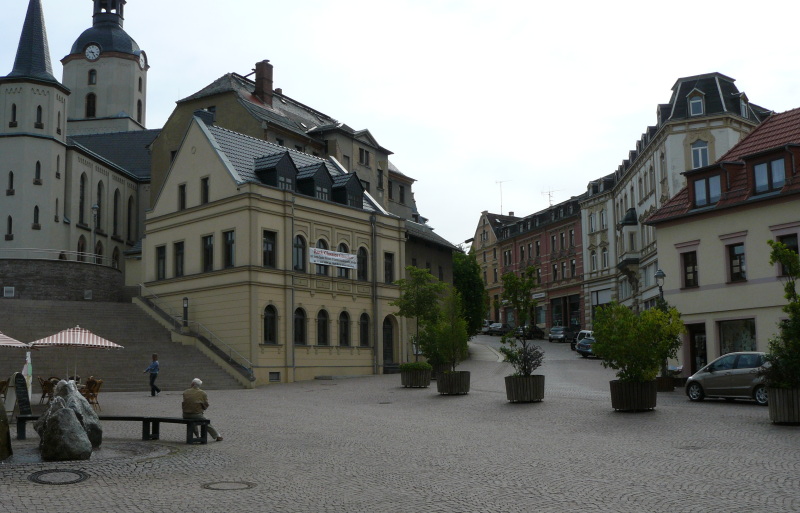 Meerane - Blick vom Teichplatz