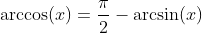 Arc Cosine Function Taylor Series