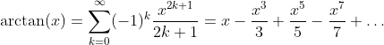 Arcus Tangent Function