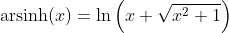 Hyperbolic arsine Function
