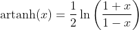 Invers Hyperbolic Tangent Function