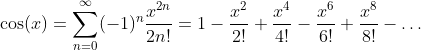 Cosine Function Taylor Series