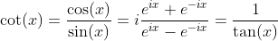 Cotangent Function