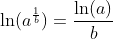 Logarithem of a root n