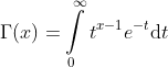 Definition Gamma-Function