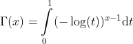 Definition Gamma-Function