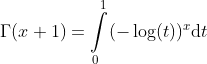 Definition Gamma-Function