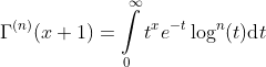 N'th derivative of the gamma function