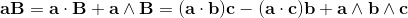 Vector Bivector Geometric Product